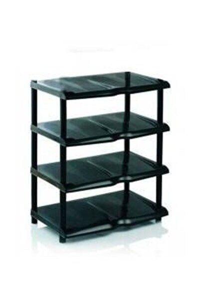 HALL BREATHE 4 Katlı Beyaz Plastik Ayakkabılık, Şık ve Kullanışlı Depolama Çö...