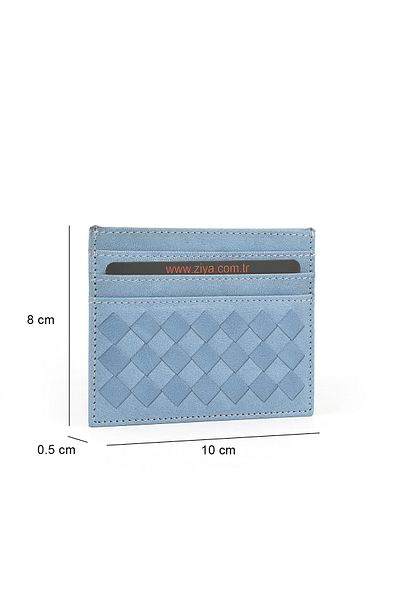 Ziya , Unisex Genuine Leather Card Holder 1539852Z05 Blue
