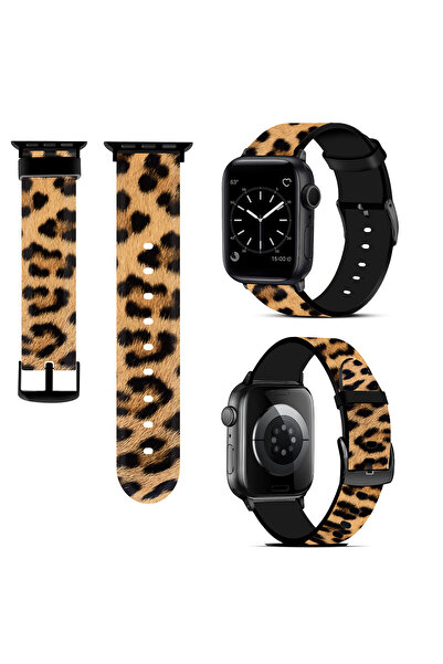 O Ozone Silicone Bands For Apple Watch Straps 38mm 40mm 41mm Women Men -Leopa...