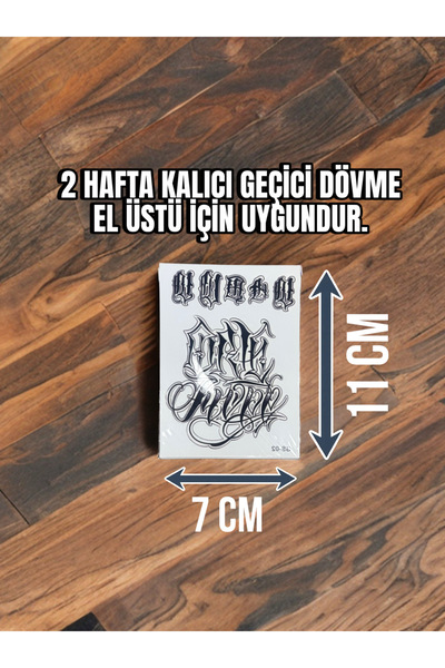 Tattoo Gerçekçi El üstü Model Geçici Dövme Sticker QS-02