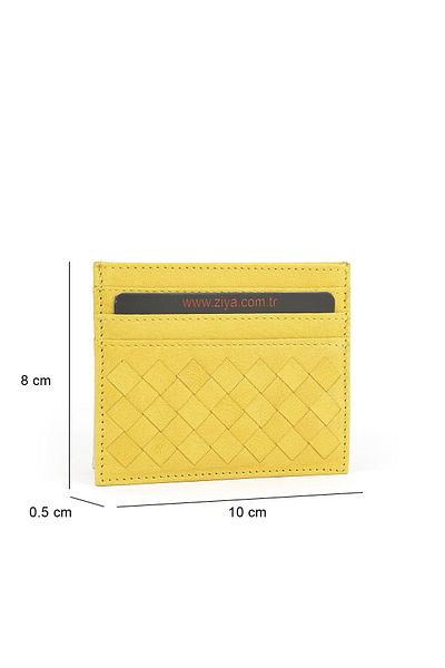 Ziya , Unisex Genuine Leather Card Holder 1539852Z05 Yellow