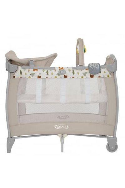 Graco Patut Contour Electra Nature Trail, 106 x 72.5 x 90.5 cm, greutate maxima suportata 15 kg (Gri