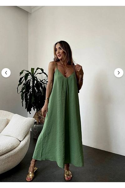 Zikuv Giyim ve Moda Tasarım Midi Length Full Lycra Dress with Adjustable Strap