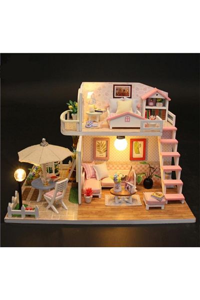 OEM Dollhouse, Wood, Floor model, 12.5 x 19.5 x 15 cm, Multicolor