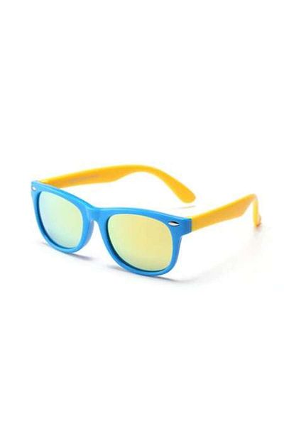 GERICOM Ochelari de soare pentru copii cu lentile polarizate și protecție UV 400, vârste 3-12 ani, formă pătrată, lumină B