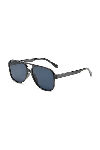 GERICOM Ochelari de soare polarizați retro pentru femei, formă ovală, protecție UV 400, lentilă gri, policarbonat, negru