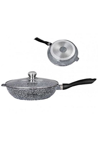 EDENBERG Frying pan with lid with granite coating, diameter 24 cm,