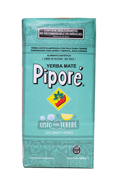 PİPORE يربا ماتي ليمون ومنتول عبوة عضوية أصلية ٥٠٠ غرام