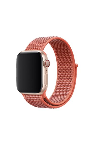 Bibilel Strap for Apple Watch, 42-44mm, Textile, Orange Faded