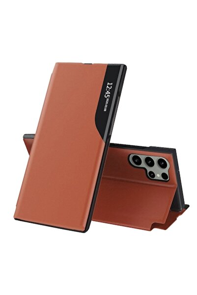 OEM Case for Samsung Galaxy S23 Ultra, Faux Leather, Orange