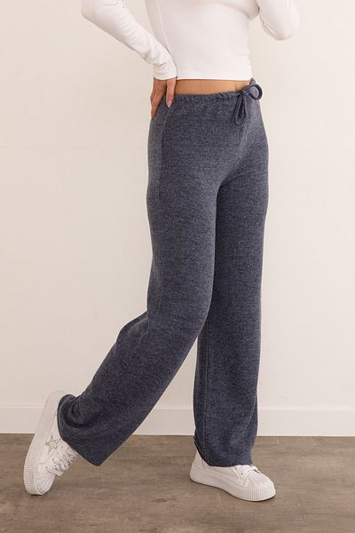 Fulla Moda Soft Palazzo Trousers with Tie Waist