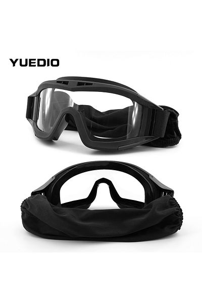 Choice Black Clear Lens High Impact Resistant Goggles Durable Tactical Protective Goggles with 2.5 mm Thick