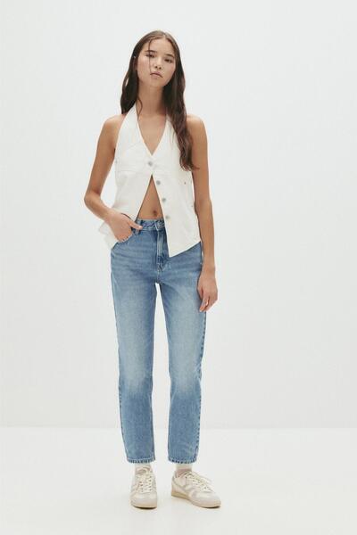 Pull & Bear Mom fit yüksek bel jean