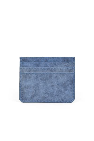 Ziya , Unisex Genuine Leather Card Holder 1539852Z06 Denim Blue