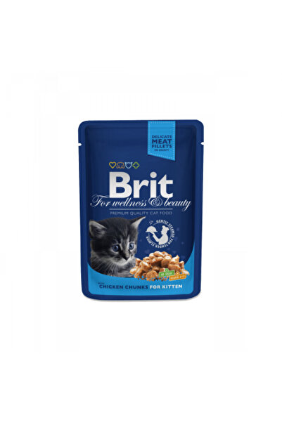 Brit Premium Junior, hrana umeda pentru pisici, Pui, 100 gr