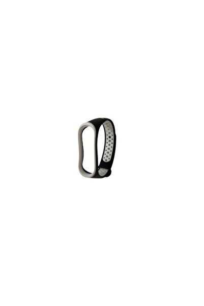SOHO Curea de fitness pentru Xiaomi Mi Band 5, silicon, alb-negru