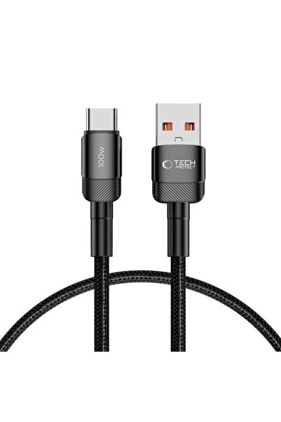 Tech-Protect Cablu USB-A la USB-C Ultraboost EVO, 100W, 0.5m, Negru
