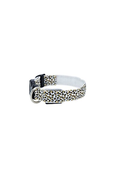 Bibilel Collar for dogs or cats, animal print, 58cm, White, RBT-BBL8152