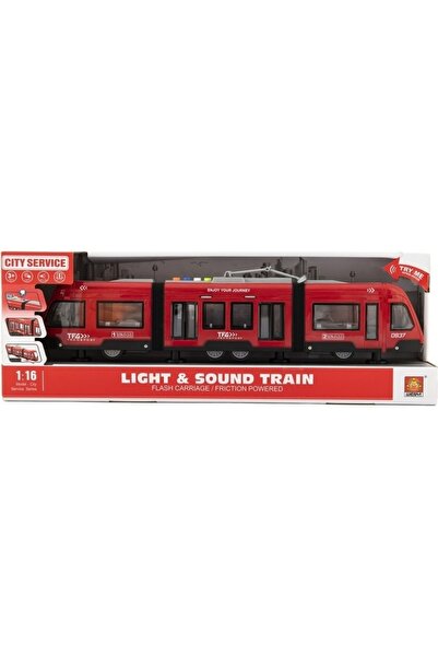 Toy Tramvai electric pentru copii, cu sunete și lumini