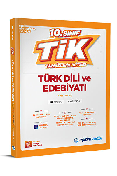 Eğitim Vadisi 2026 10. Sınıf Türk Dili Ve Edebiyatı Tik Tam İzleme Kitabı