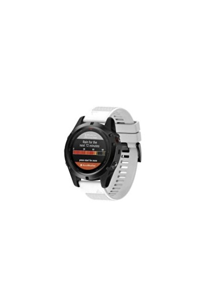 SOHO Curea de ceas compatibilă cu Garmin Fenix 5/6/6 Pro din silicon, albă