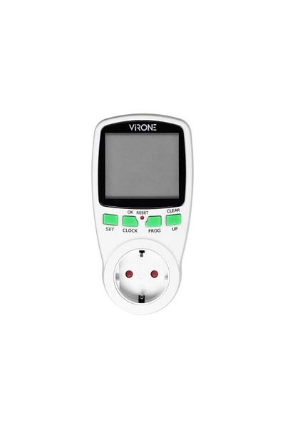 Virone Programmable Socket DT-1(GS), schuko, 230 V, 16 A, 3680 W, 12/24 hours, IP 20, 16 programs, s