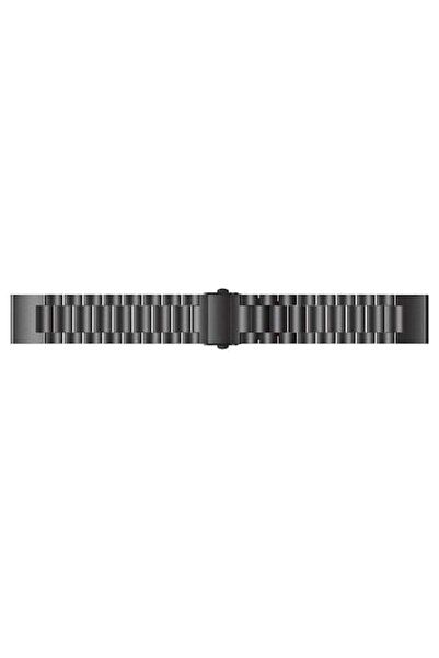 SOHO Watch strap compatible with Garmin Fenix 5 / 6 / 6 Pro / 7, stainless steel, Black