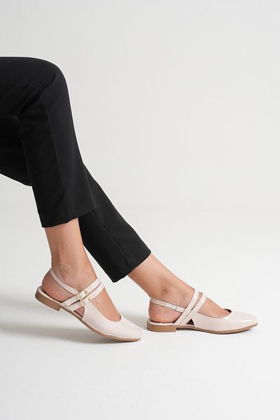 Nexs Women's Elastic Double Helmet Open Back Beige Slippers