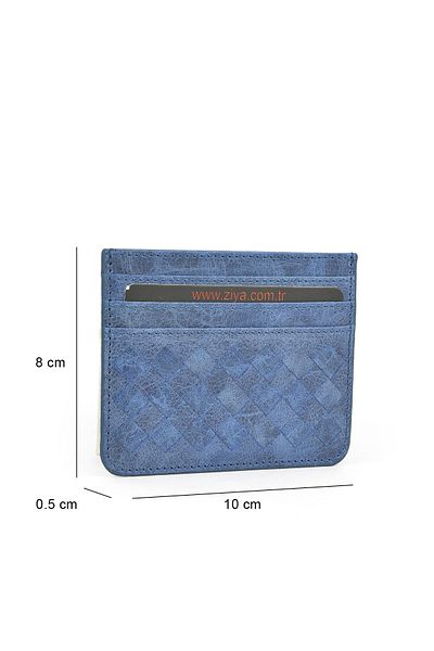 Ziya , Unisex Genuine Leather Card Holder 1539852Z06 Denim Blue