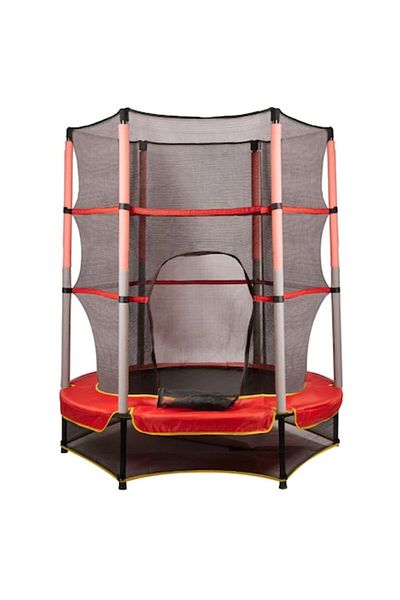 IMK Trambulina de gradina pentru copii, 140x160 cm, plasa interioara cu fermoar, sarcina maxima 100 kg,