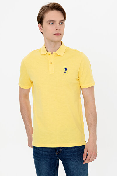 U.S. Polo Assn. Tricou galben pentru bărbați