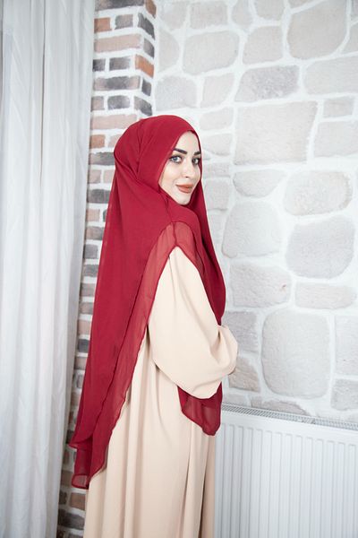 Mihrisina collection Shaded Souffle Hijab Khimar Hijab Practical Shawl 2 Layers