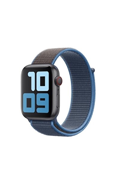 Bibilel Curea pentru Apple Watch, 42-44-45mm, Textil, Gri-Albastru