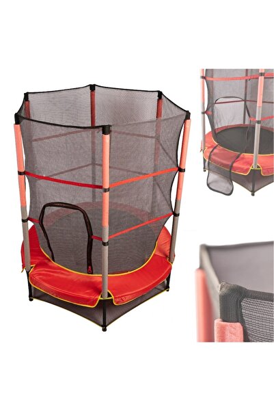 IMK Trambulina de gradina pentru copii, 140x160 cm, plasa interioara cu fermoar, sarcina maxima 100 kg,