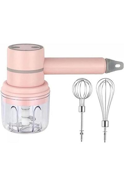 Tradeo 3-in-1 wireless chopper, cutter, mixer. Rechargeable food processor for fast, easy kitchen prep