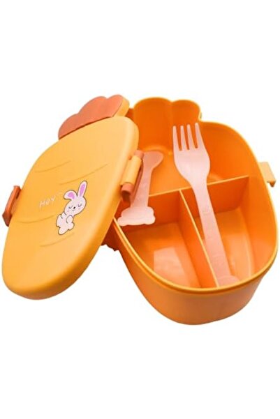 Twisoo Cute Rabbit Lunch Box for Kids - 900ml BPA-Free Food Grade PP, 3 Compartment Leakproof Lunchb