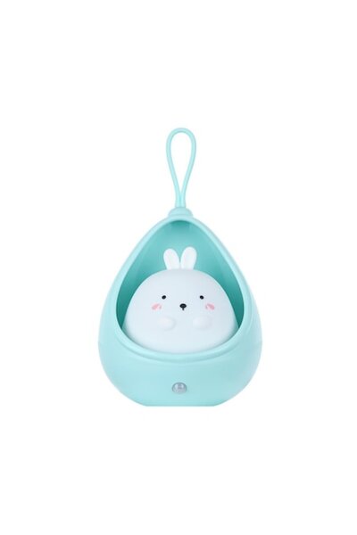 Don Lampă de noapte portabilă cu senzor de mișcare reîncărcabilă USB din silicon, netoxic, iepuraș albastru