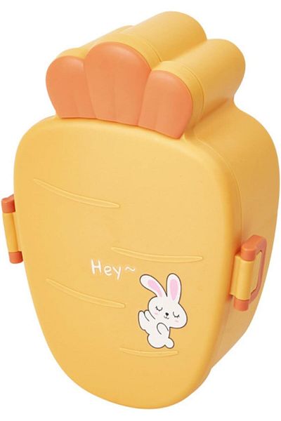 Twisoo Cute Rabbit Lunch Box for Kids - 900ml BPA-Free Food Grade PP, 3 Compartment Leakproof Lunchb