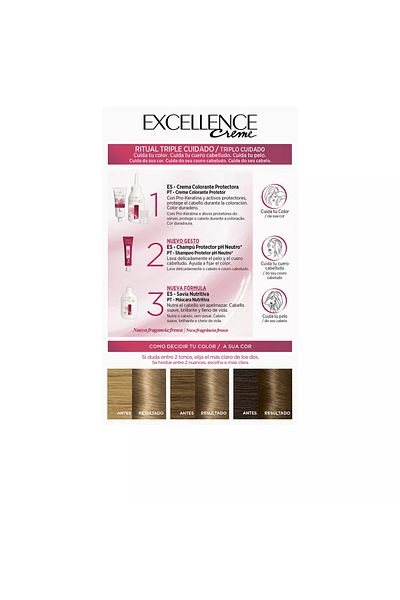 L'Oreal Paris Vopsea de par imbogatita cu Pro-Keratina, EXCELLENCE, 7 rubio, 1 buc