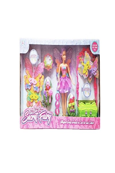 Bibilel Set Păpușă Zână Secretă cu Accesorii de Înfrumusețare și Arc Decorativ, Multicolor