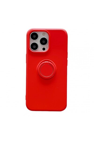 Danex Protective Case for Samsung A51 4G — Liquid Silicone Ring with Rotating Stand, Red
