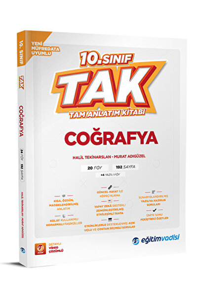 Eğitim Vadisi 2026 10. Sınıf Coğrafya Tak Tam Anlatım Kitabı