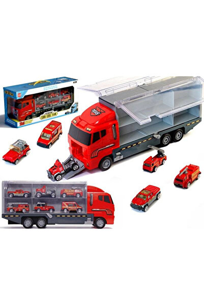 kik Set camion transport si masinute, KIK, +3 ani, Rosu