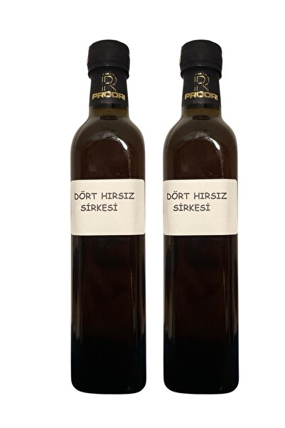 Proori Yıllanmış Dört Hırsız Sirkesi Doğal Fermente Canlı Sirke 500 ml 2'li P...