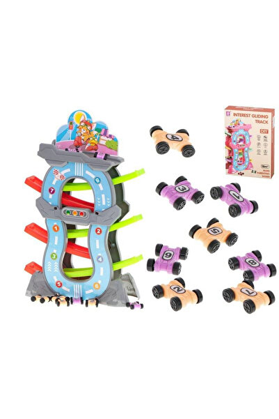 kik Set parcare cu masinute Kik, Plastic, 12 luni+, Multicolor