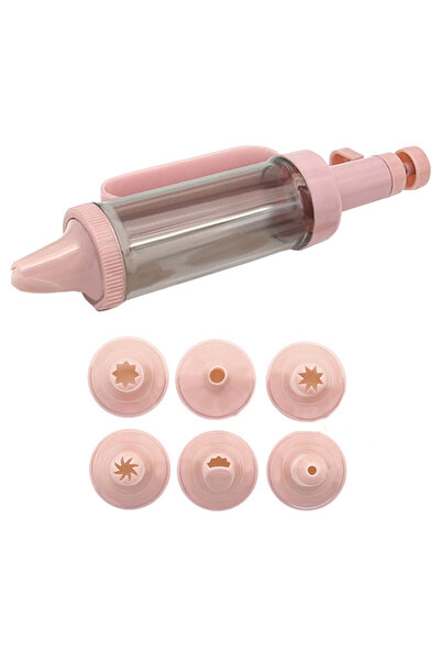 Leexo Set seringa pentru ornat si decorat cu 6 forme diferite -