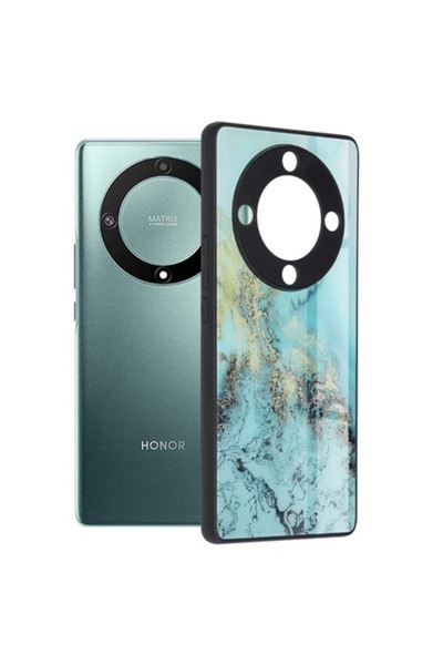 OEM Carcasă pentru Honor Magic5 Lite, seria Techsuit Glaze, albastru ocean