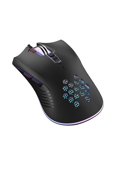 SOHO Wired optical gaming mouse, ergonomic design and LED lighting, 1000 - 3200 DPI, USB, Black/purple