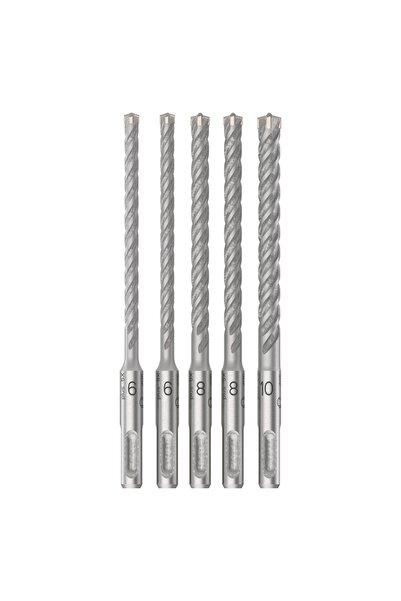 Bosch - Set of 5 SDS Plus 5X concrete drill bits, 6/6/8/8/10mm [2608833911]