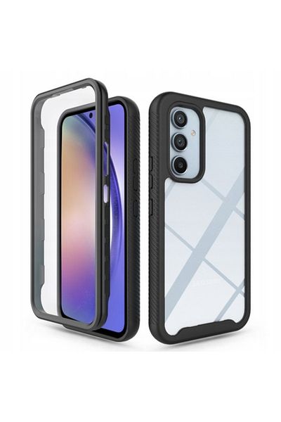 OEM Carcasă Techsuit pentru Samsung Galaxy A54 + Protector de Ecran, Policarbonat, Negru